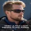 ATTCL Polarized Sunglasses Men Sports: Secure Fit Wrap Around TR90 Frame Ultra-Light UV Protection for Fishing Driving Running Golf 7027 Drak Black view 2