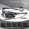 ATTCL Polarized Sunglasses Men Sports: Secure Fit Wrap Around TR90 Frame Ultra-Light UV Protection for Fishing Driving Running Golf 7027 Drak Black view 4