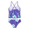 CHICTRY Girls Tropical Flower Pirnted Ruffles Tank Top with Bottoms 2 Pcs Beach Tankini Swimsuit Purple 6 view 4