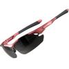 ATTCL Polarized Sunglasses Men Sports: Secure Fit Wrap Around TR90 Frame Ultra-Light UV Protection for Fishing Driving Running Golf 7027 Red Grey view 1