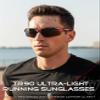 ATTCL Polarized Sunglasses Men Sports: Secure Fit Wrap Around TR90 Frame Ultra-Light UV Protection for Fishing Driving Running Golf 7027 Red Grey view 3
