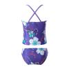 CHICTRY Girls Tropical Flower Pirnted Ruffles Tank Top with Bottoms 2 Pcs Beach Tankini Swimsuit Purple 14 view 2