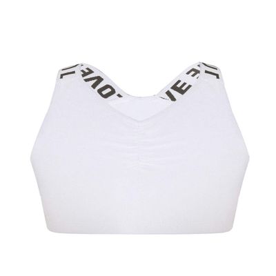 winying Kids Girls Wireless Yoga Sports Bras Child Fitness Cotton Crop Tops Vest Running Training Bra White 4