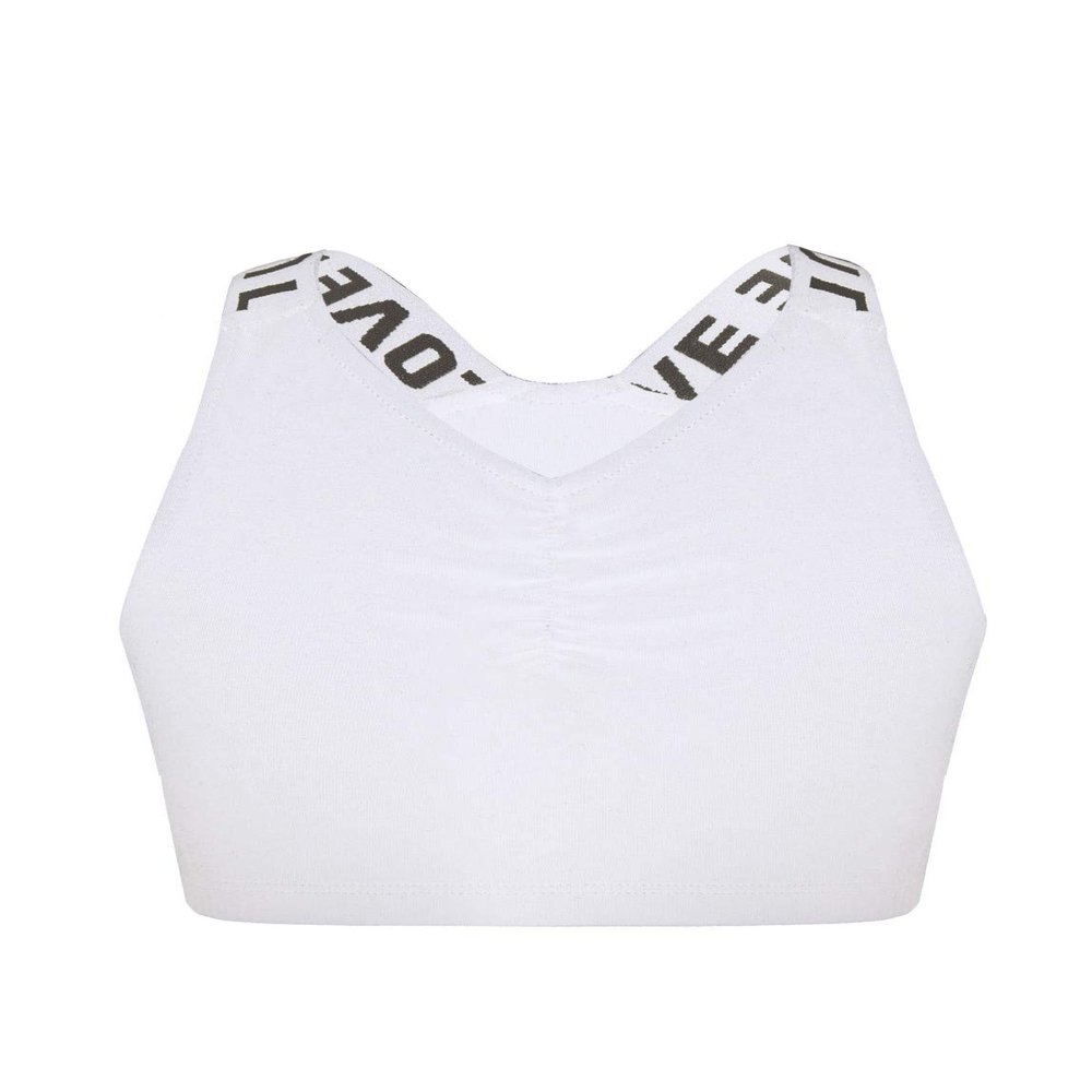 winying Kids Girls Wireless Yoga Sports Bras Child Fitness Cotton Crop Tops Vest Running Training Bra White 12
