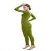 Full Bodysuit Womens Long Sleeve One Piece Jumpsuit Spandex Zentai Unitard (Small, Olive Green) view 4