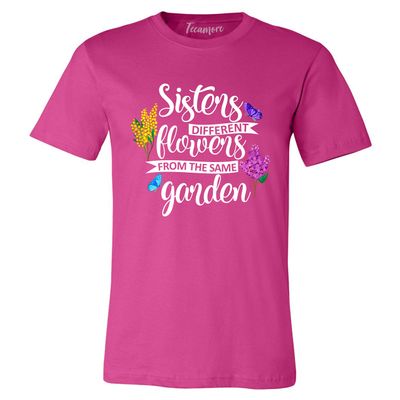 TEEAMORE Sisters Different Flowers from The Same Garden Shirt Women V Neck T-Shirt