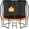 JUMPZYLLA Trampoline Outdoor 8FT 10FT 12FT 14FT 15FT 16FT with Enclosure and Ladder, ASTM Approved Recreational Trampoline for Kids and Adults, Anti-Rust Coated Frame view 1