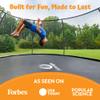 JUMPZYLLA Trampoline Outdoor 8FT 10FT 12FT 14FT 15FT 16FT with Enclosure and Ladder, ASTM Approved Recreational Trampoline for Kids and Adults, Anti-Rust Coated Frame view 2