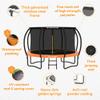 JUMPZYLLA Trampoline Outdoor 8FT 10FT 12FT 14FT 15FT 16FT with Enclosure and Ladder, ASTM Approved Recreational Trampoline for Kids and Adults, Anti-Rust Coated Frame view 3