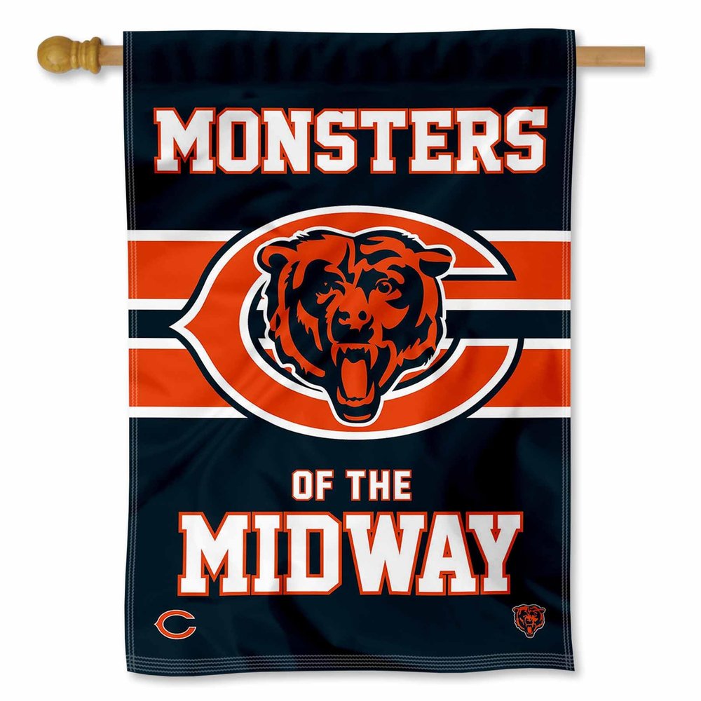 Chicago Bears Monsters of the Midway Double Sided Banner Flag