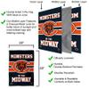 Chicago Bears Monsters of the Midway Double Sided Banner Flag view 3