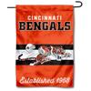 Bengals Throwback Retro Vintage Garden Flag Double Sided Banner view 1