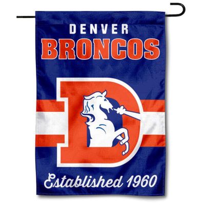 Broncos Throwback Retro Vintage Garden Flag Double Sided Banner