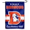Broncos Throwback Retro Vintage Garden Flag Double Sided Banner view 1