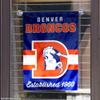 Broncos Throwback Retro Vintage Garden Flag Double Sided Banner view 4