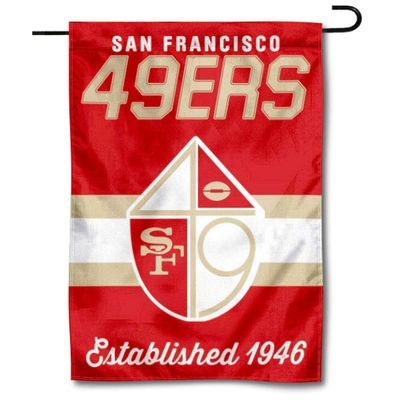 49ers Throwback Retro Vintage Garden Flag Double Sided Banner