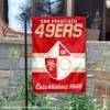 49ers Throwback Retro Vintage Garden Flag Double Sided Banner view 2