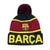 Icon Sports FC Barcelona Beanie Official Barca Soccer Football Team Club Knit Winter Warm Pom Cap Kids Casual Hat for Youth Boys Girls FCB44BN view 1