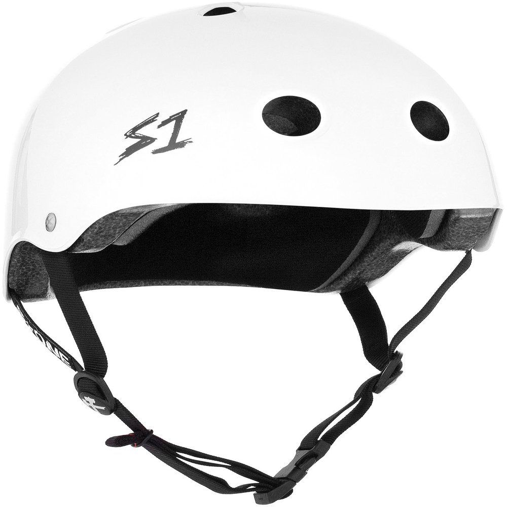S1 Lifer Helmet for Skateboarding, BMX, and Roller Skating - EPS Fusion Foam, CPSC & ASTM Certified - White Gloss Large (22")
