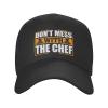 BASTU Don T Mess with The Chef Cooking Baseball Cap for Men Women Dad Hat Classic Adjustable Golf Hats Black view 1