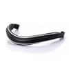 Flexible Fit Equestrian Raised Plain with Silver Pipe Wave Gel Browband - Black Black Cob view 1