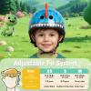 Kids Toddler Bike Helmet, Adjustable and Multi-Sport for Child Infant Baby, 2 Sizes for Age 1-3-5 Years Boys Girls (Blue Dinosaur, Small) view 4