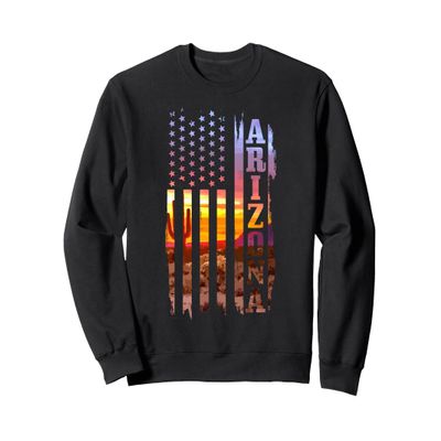Arizona American Flag Pride Landscape Cactus Patriotic Gift Sweatshirt