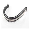 Flexible Fit Equestrian S/s Clincher with Silver Piping Wave Gel Browband - Black Black Cob view 1