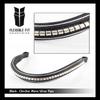 Flexible Fit Equestrian S/s Clincher with Silver Piping Wave Gel Browband - Black Black Cob view 4