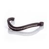 Flexible Fit Equestrian Clear Crystal Mid Wave Gel Browband - Havana Havana Cob view 1