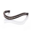 Flexible Fit Equestrian Clear Crystal Mid Wave Gel Browband - Havana Havana Cob view 2