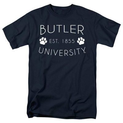Butler University Official Simple Unisex Adult T-Shirt, Navy, 4X-Large
