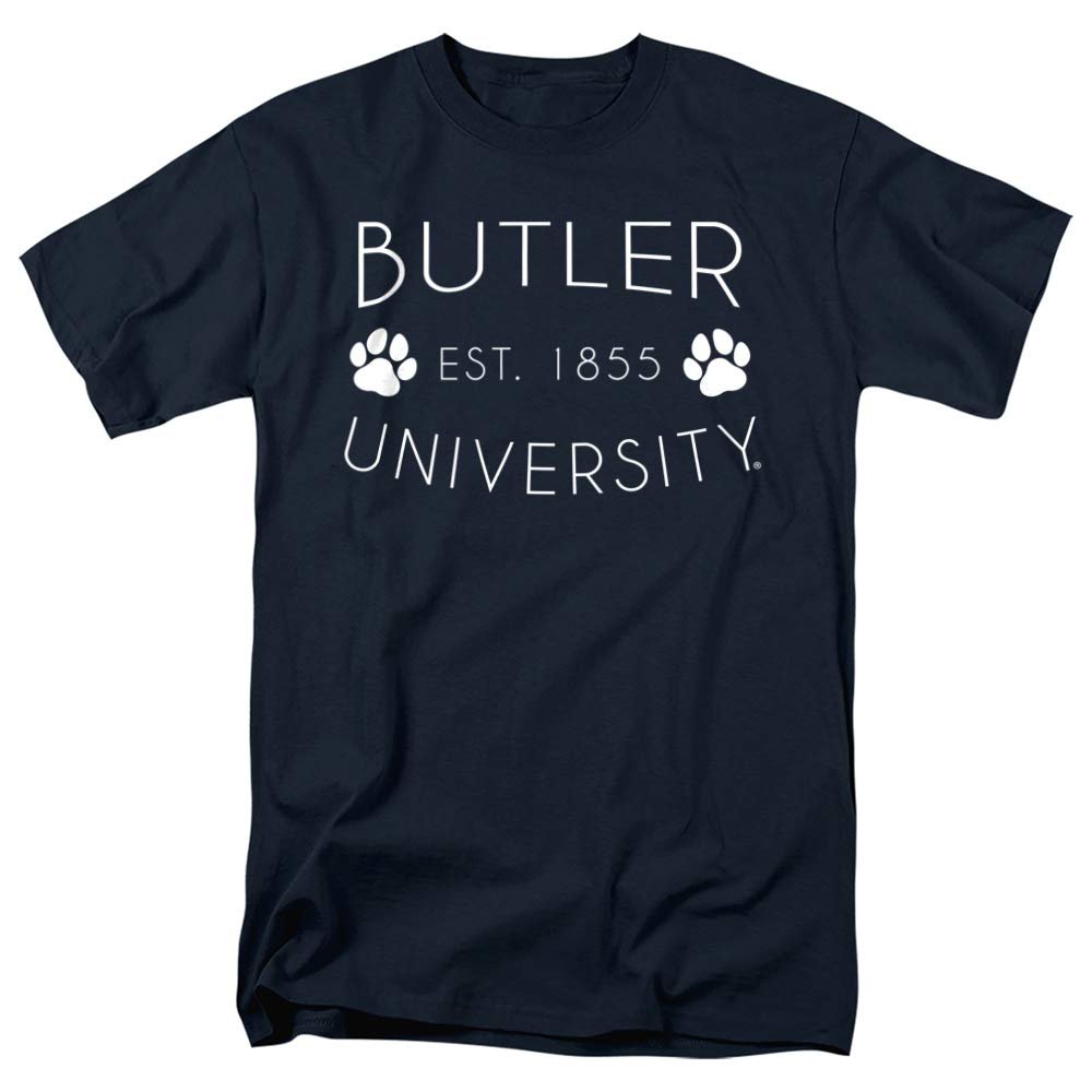 Butler University Official Simple Unisex Adult T-Shirt, Navy, 4X-Large
