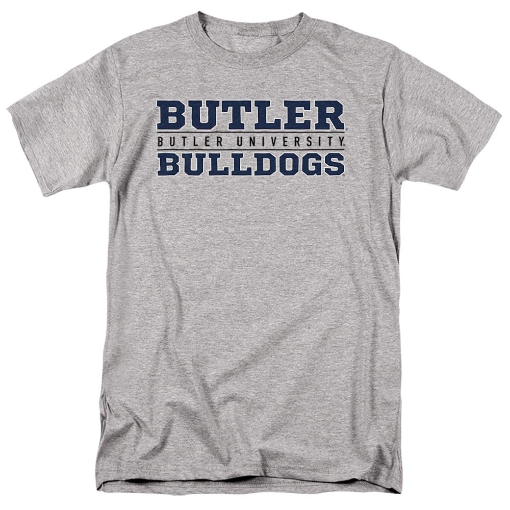 Butler University Official Between The Lines Unisex Adult T-Shirt, Athletic Heather, 5X-Large