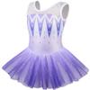 EQSJIU Purple Skirted Leotards for Toddler Girls Gymnastics 1t 2t 12-24 Months 18-24 Months Toddlers Gradient Tutu Tulle Dress view 1