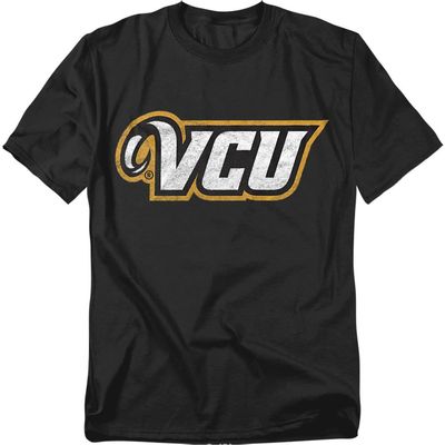 Virginia Commonwealth University Official Distressed Primary Unisex Adult T-Shirt, Black, 4X-Large
