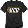 Virginia Commonwealth University Official Distressed Primary Unisex Adult T-Shirt, Black, 4X-Large view 1