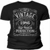 40th Birthday Gift Shirt for Men - Vintage 1986 Top Notch Perfection - Black-4X view 1
