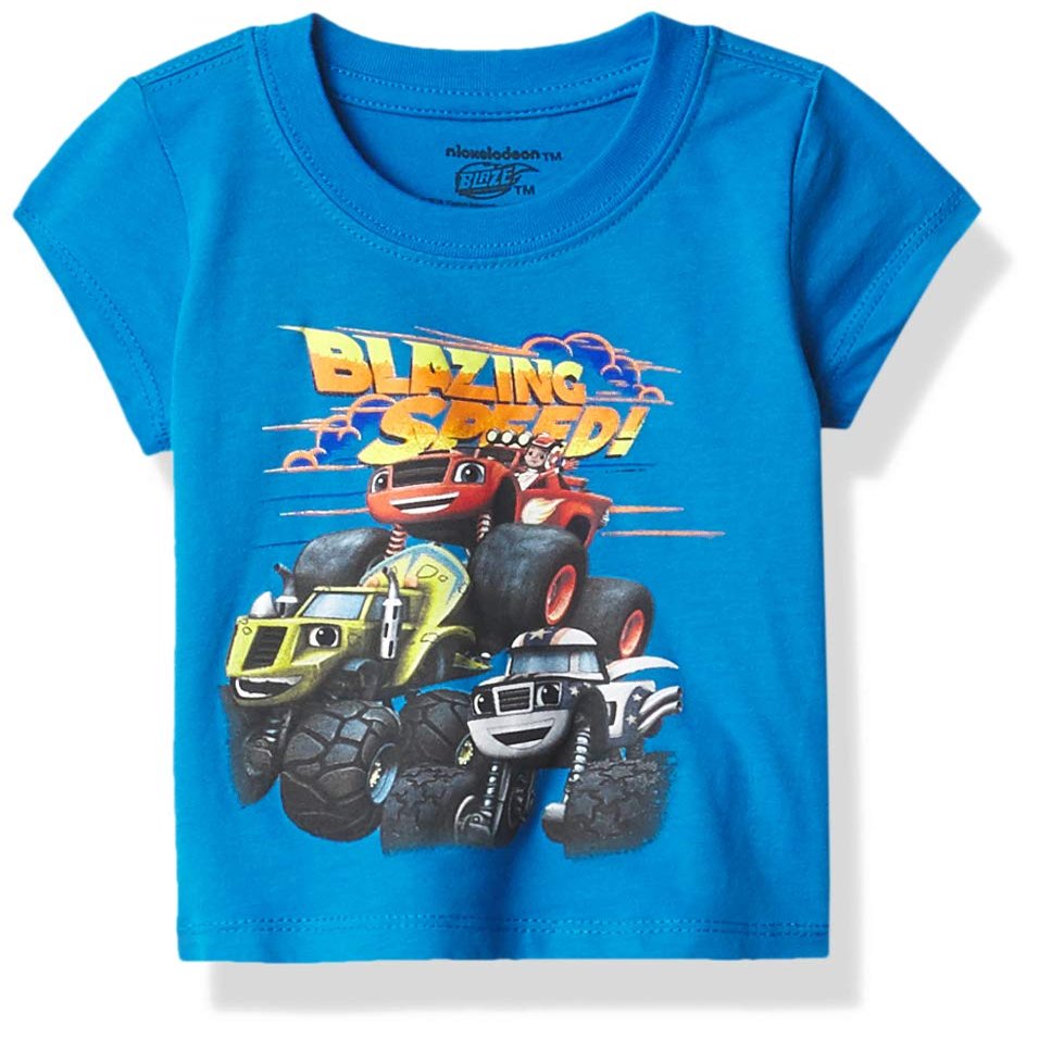 Blaze and The Monster Machines Little Boys' Infant Short Sleeve T-Shirt, French Blue, 18M