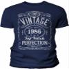 40th Birthday Gift Shirt for Men - Vintage 1986 Top Notch Perfection - Navy-4X view 1