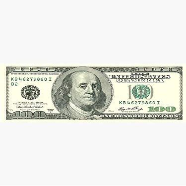 Set of 3-100 Dollar Bill Sticker