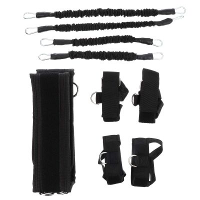 1 Set Fitness Resistance Band Leg Strength Resistance Bands Legs Ankle Straps with Handles Arm Workout Rope Exercise Pull Rope Tie Rod Bounce