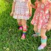 EUXTERPA Kids Toddler Light Up Rain Boots Girls Waterproof Patterns and Glitter Boots with Easy On Handles, Rainbow, Toddler Size 5 view 2