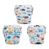 Babygoal Baby Swim Diapers 3 Pack for 0-8 Months Infant Girls and Boys, Reusable Adjustable Washable for Swimming Lessons-Crab,Shark view 1