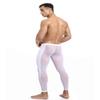 vastwit Men's Patchwork See Through Training Trouser Running Cycling Sports Tights Mesh Athletic Leggings White Medium view 1