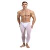 vastwit Men's Patchwork See Through Training Trouser Running Cycling Sports Tights Mesh Athletic Leggings White Medium view 2