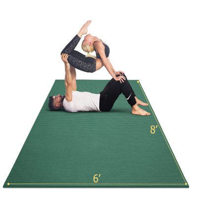 GXMMAT Large Yoga Mat 12'x6'/10'x6'/6'x8'(7mm), Extra Thick Workout Mats for Home Gym Flooring, Ultra Comfortable Non-Slip Quick Resilient Barefoot Wide Exercise Mat for Pilates, Stretching,Meditation