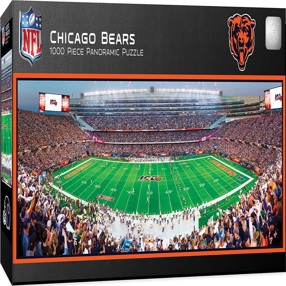 Masterpieces 1000 Piece Sports Jigsaw Puzzle - NFL Chicago Bears Center View Panoramic - 13"x39"