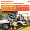 CLUBRALLY Golf Cart Seat Belts, 40" Retractable Universal Seat Belts Kit,Fits Club Car EZGO Yamaha 2 Set view 3