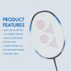 YONEX Muscle Power 22LT Carbon Graphite Strung Badminton Racket with Full Racket Cover (Black/Blue) | for Intermediate Players | 83 Grams | Maximum String Tension - 30lbs view 3